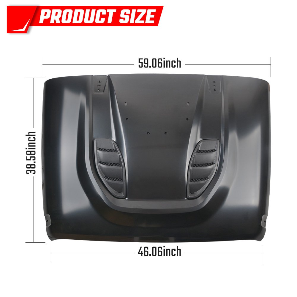 JK vented hood dimensions diagram